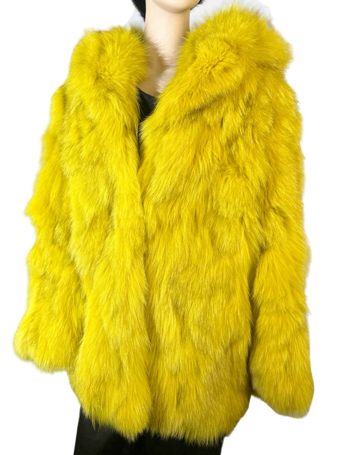 Yellow dyed Foxx sections with hood