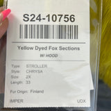 Yellow dyed Foxx sections with hood