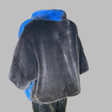 Blue chinchilla and ranch mink jacket