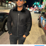 Mens shearling in Black