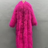 FGM bespoke Fluffy Mongolian Lamb Stroller Length White Coat