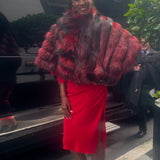 Bestseller: Red Fur Poncho
