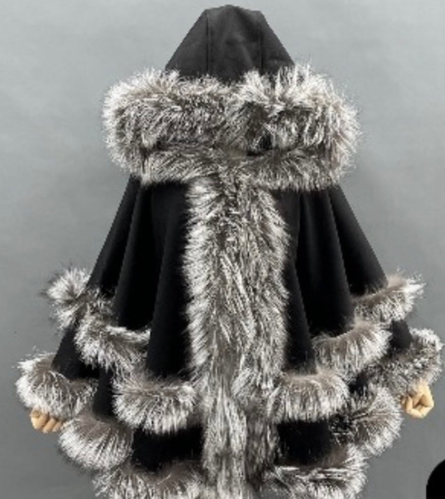 Bestseller: Hooded Cashmere with Fur Trim