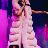 FGM Bespoke Custom Pink Fox and Python Full Length Long Vest (As worn by Kashdoll)