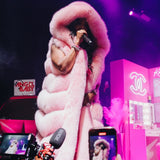 FGM Bespoke Custom Pink Fox and Python Full Length Long Vest (As worn by Kashdoll)