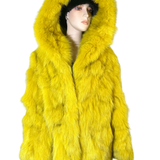 Yellow dyed Foxx sections with hood