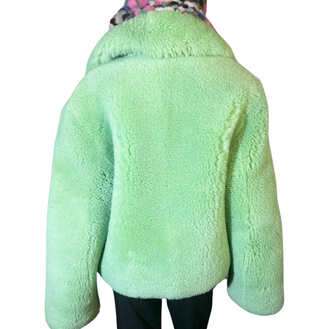 Dyed Curly Lamb Bolero Jackets