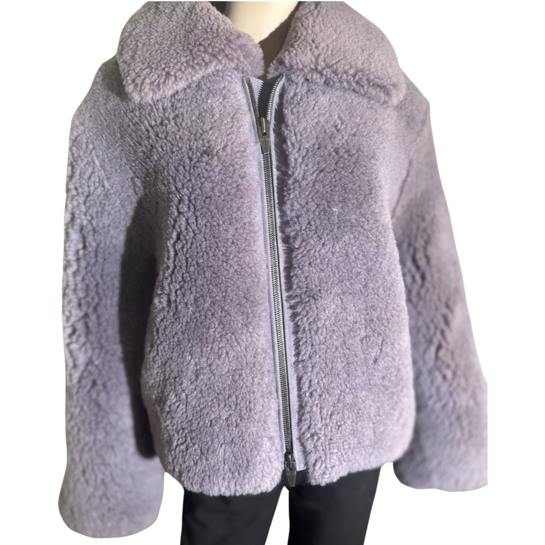 Dyed Curly Lamb Bolero Jackets