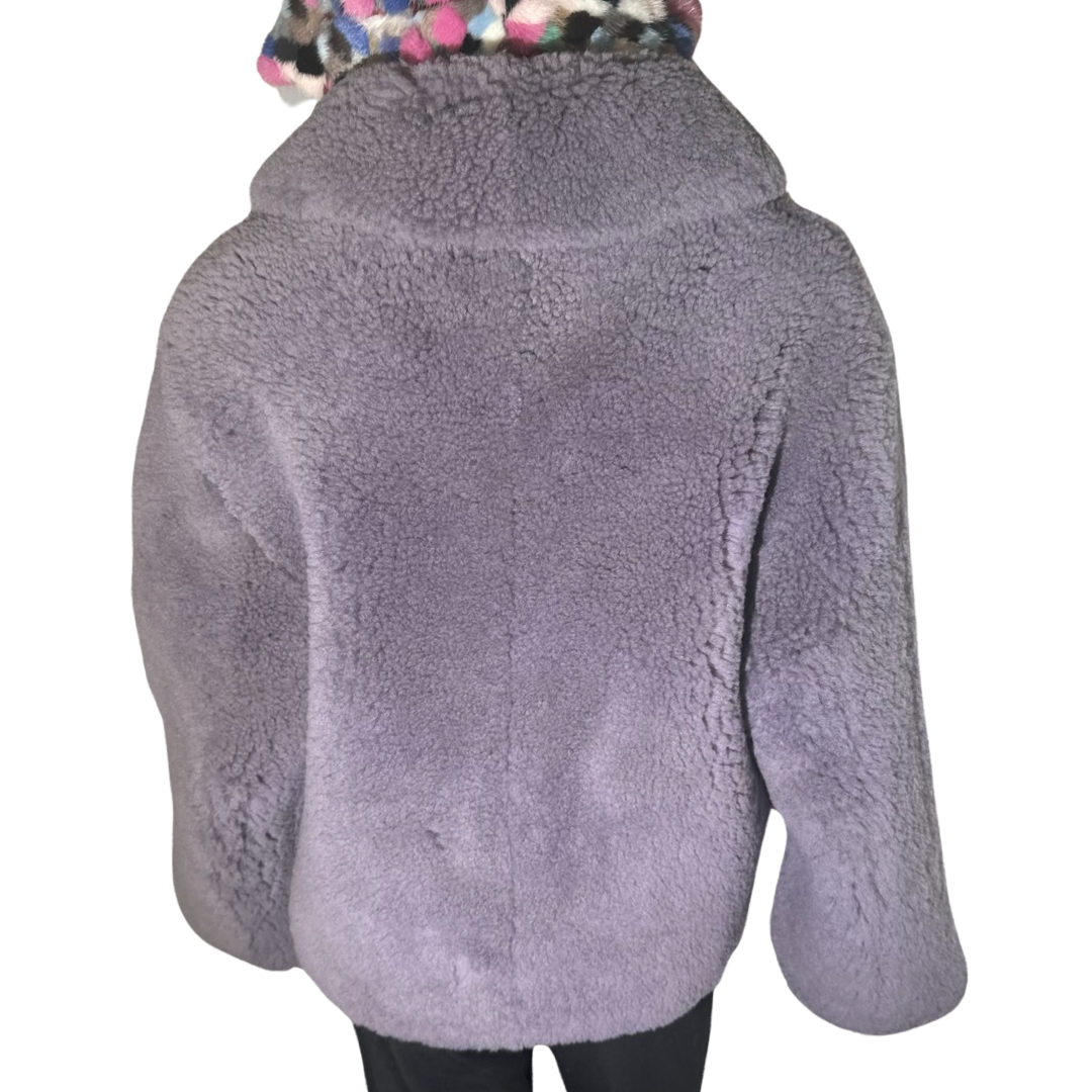Dyed Curly Lamb Bolero Jackets