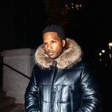 Men’s Leather jacket with coyote