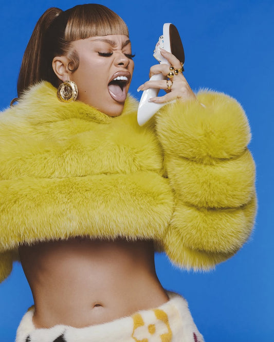Neon Kiki Cropped Bolero Coat (As Worn by Latto)