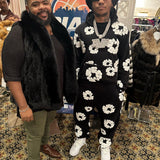 Mink Sections Vest with Silver a Fox Tuxedo