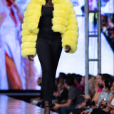 Neon Kiki Cropped Bolero Coat (As Worn by Latto)