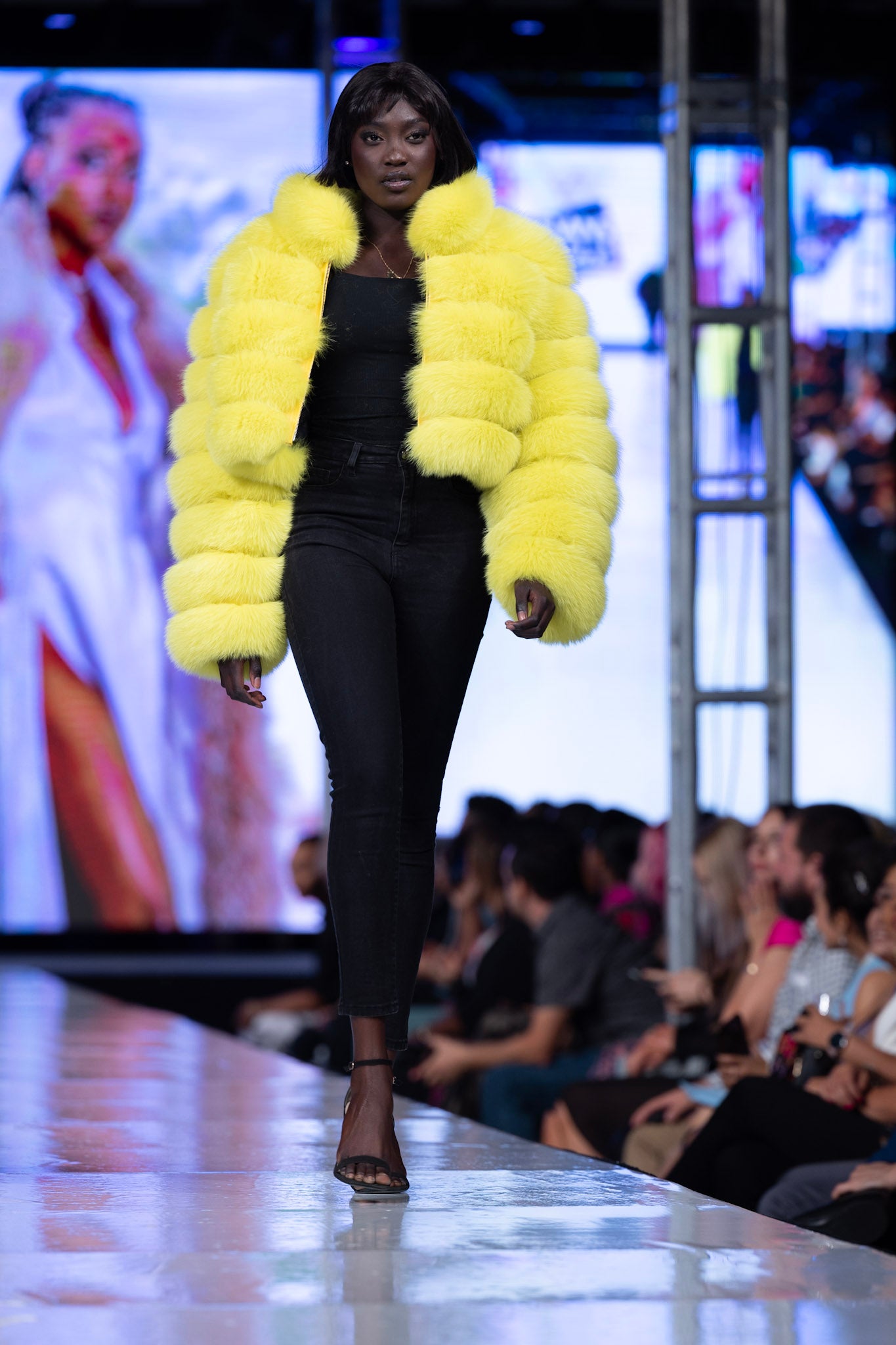 Neon Kiki Cropped Bolero Coat (As Worn by Latto)