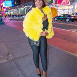 Neon Kiki Cropped Bolero Coat (As Worn by Latto)