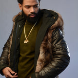 Men’s Reversible Sable Green Coat
