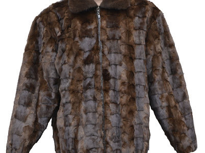 Mens Mink Section Bomber