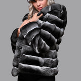 Chinchilla hooded jacket