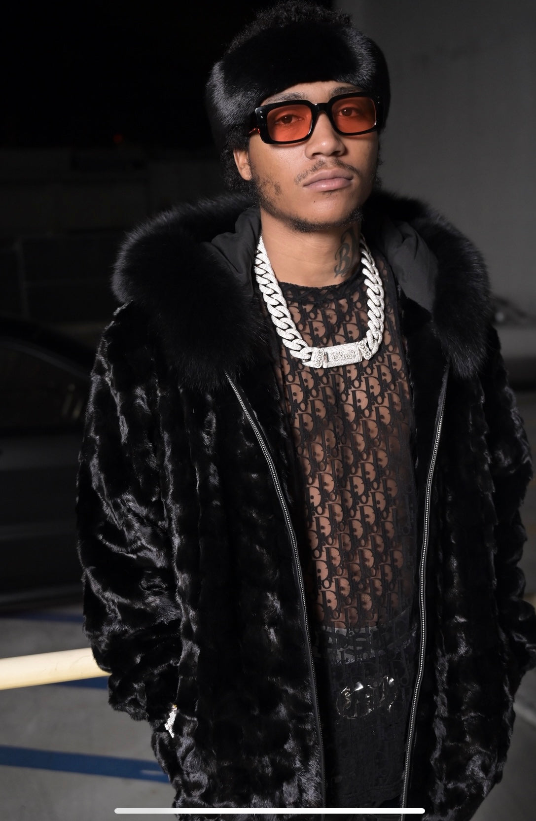 Men’s Mink Section Bomber With Hood