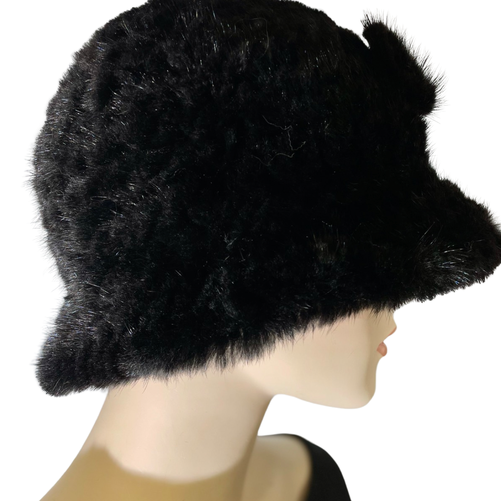 Knitted Mink Bucket Hat