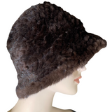 Knitted Mink Bucket Hat