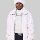 Men’s White Mink Section Bomber