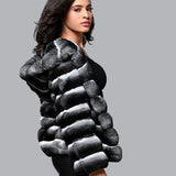 Chinchilla hooded jacket