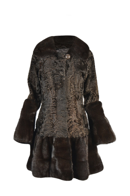 Persian Lamb and Mahogany Mink Stroller