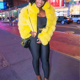 Neon Kiki Cropped Bolero Coat (As Worn by Latto)