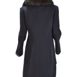 Cashmere Blend Coat with FUR  Trim