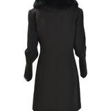 Unisex Cashmere blend coat with Oversized Collar